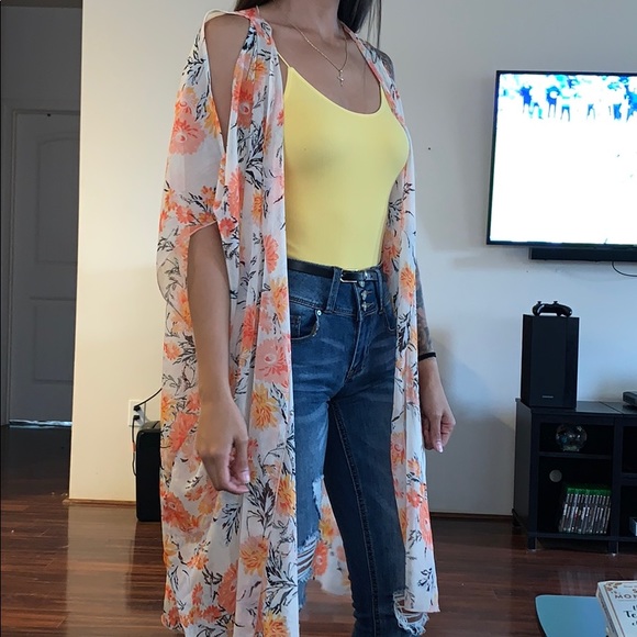 American Rag Sweaters - Floral Sheer Cardigan